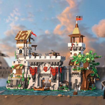 Imagem de Bloco de Montar Castelo do Cavaleiro do Espírito Santo Puzzle 2568 Peças de Encaixar Decoração Colecionador Infantil Adulto