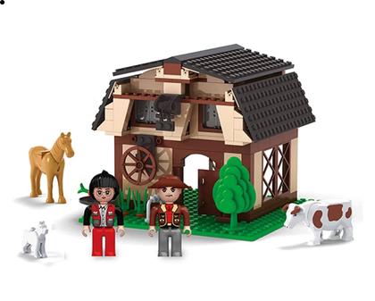 Imagem de Bloco de montar celeiro do campo xalingo 219 pcs