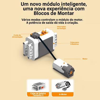 Imagem de Bloco de Montar Educativo 50 em 1 com Motor 180 peças Brinquedo de Encaixar Infantil Criança Kit Monte e Desmonte Diversas Formas