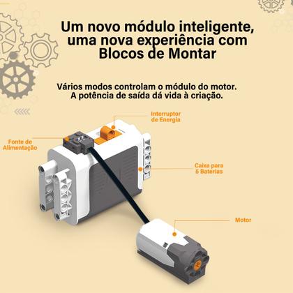 Imagem de Bloco de Montar Educativo 50 em 1 com Motor 180 peças Brinquedo de Encaixar Infantil Criança Kit Monte e Desmonte Diversas Formas
