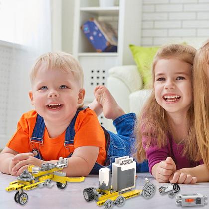 Imagem de Bloco de Montar Educativo 50 em 1 com Motor 180 peças Brinquedo de Encaixar Infantil Criança Kit Monte e Desmonte Diversas Formas