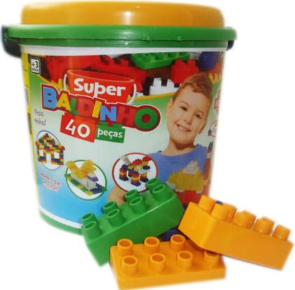 Imagem de Bloco De Montar Super Balde 100 Peças 1100- World Blocks