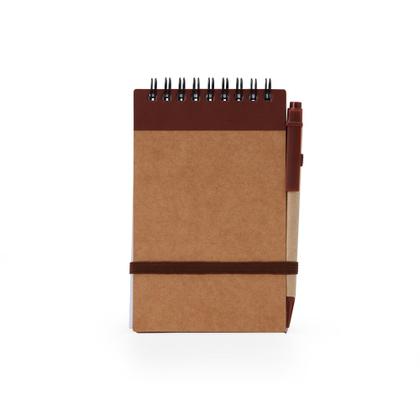 Imagem de Bloco De Notas Ecológico Com Porta Caneta Bolso Anotações Marrom