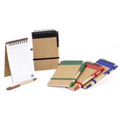 Imagem de Bloco De Notas Ecológico Com Porta Caneta Bolso Anotações Marrom