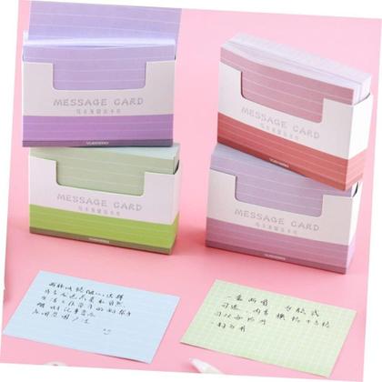 Imagem de Bloco de notas Flash cards Fichas para Memorização Estudo em branco com 150 folhas