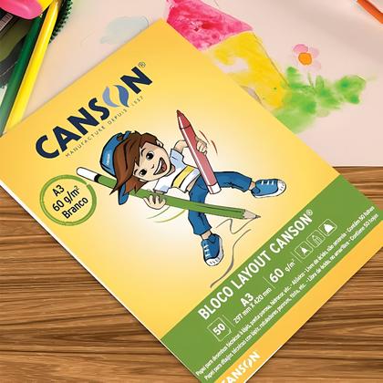 Imagem de Bloco de Papel Layout A4 Canson 50 Folhas 60g