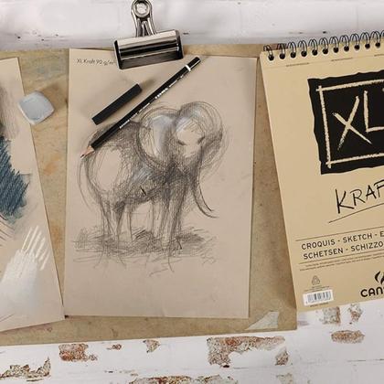 Imagem de Bloco de Papel Xl Kraft A4 Canson 150g 60 Folhas