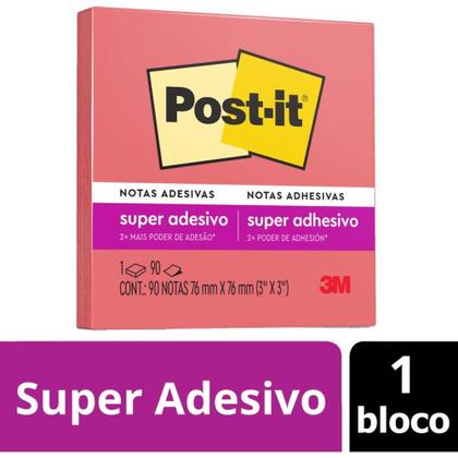 Bloco De Recado Post-it 76x76mm Poppy 90fls. - 3m Imagem de Bloco De Recado Post-it 76x76mm Poppy 90fls. - 3m