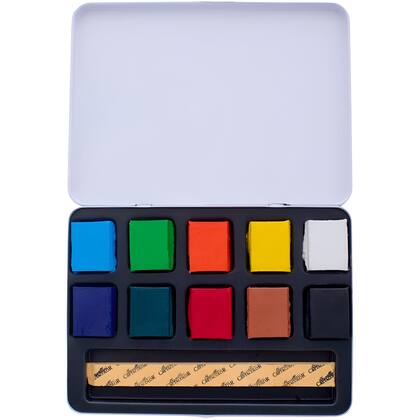 Imagem de Bloco de Tinta Aquarelavel Aqua Brinque Cretacolor 10 Cores