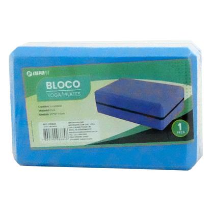 Imagem de Bloco de Yoga e Pilates EVA Funcional Equilíbrio IMPOFIT AZUL
