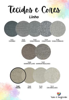 Imagem de Bloco Estofado Adesivo Não é Segredo Linho Palha 40L x 30A