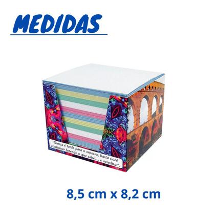 Bloco Lembrete 700 Folhas Coloridas Anotações Com Caixinha - Tamoio Imagem de Bloco Lembrete 700 Folhas Coloridas Anotações Com Caixinha