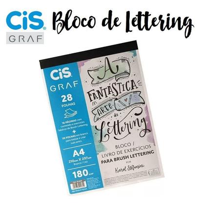 Imagem de Bloco Livro De Exercícios Para Lettering+Cis Dualtip Brush