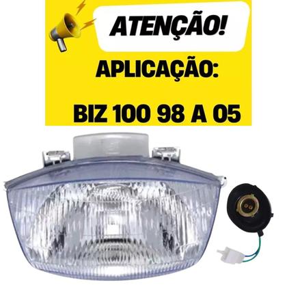 Imagem de Bloco Óptico E Soquete Farol Biz 100 98 Á 05/ Xr 250 Tornado 01 Á 08