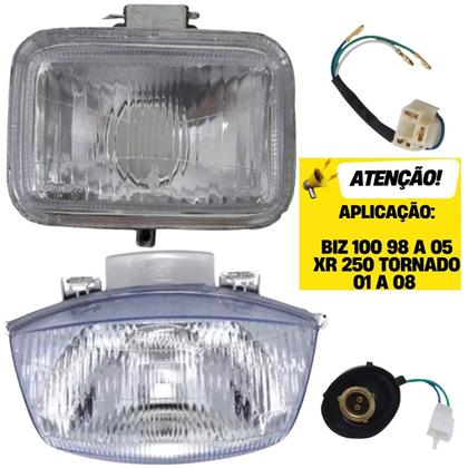 Imagem de Bloco Óptico E Soquete Farol Biz 100 98 Á 05/ Xr 250 Tornado 01 Á 08