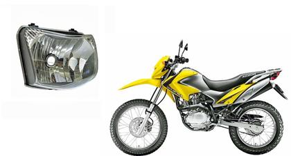 Imagem de Bloco Óptico Farol Globo Nxr Bros 125 150 Para Lâmpada Biodo H4 Ano 2009 Até 2013