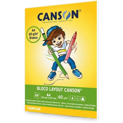 Imagem de Bloco para Educacao Artistica Layout A4 60G. 50FLS