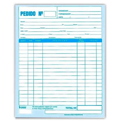 Imagem de Bloco Pedido 1/36 Tamoio 3 vias Pequeno 75 Folhas 1086