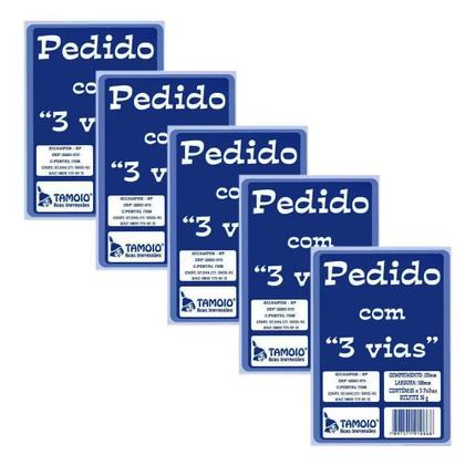Imagem de Bloco Pedido 1/36 Tamoio 3 vias Pequeno 75 Folhas 1086