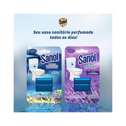 Imagem de Bloco Sanitário Para Caixa Acoplada Lavanda 2Un Sanol