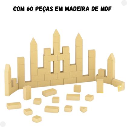 Imagem de Blocos Construtor Colorir E Brincar 60 Peças 713 - Junges