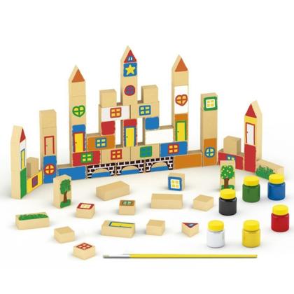 Imagem de Blocos Construtor Colorir E Brincar 60 Peças 713 - Junges