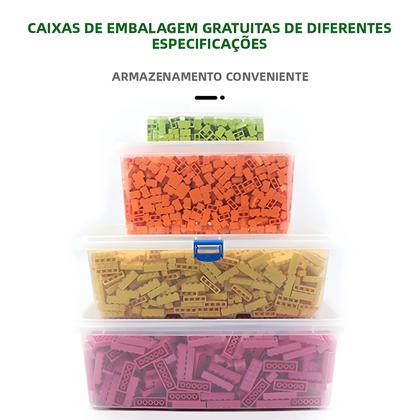 Imagem de Blocos de Construção 2x4 (40 Unidades) - Compatíveis com Lego