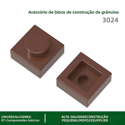 Imagem de Blocos De Construção 3024 1x1 Curto Com 1 Furo Wange 588 Peças Compatível Com Blocos Brinquedos
