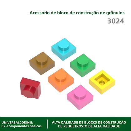 Imagem de Blocos De Construção 3024 1x1 Curto Com 1 Furo Wange 588 Peças Compatível Com Blocos Brinquedos