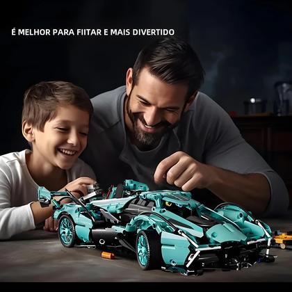 Imagem de Blocos de Construção de Carros para Meninos - 900 Peças - Kit de Modelo Super Carro