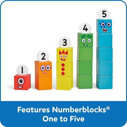 Imagem de Blocos de construção de madeira hand2mind Numberblocks 1-5 crianças