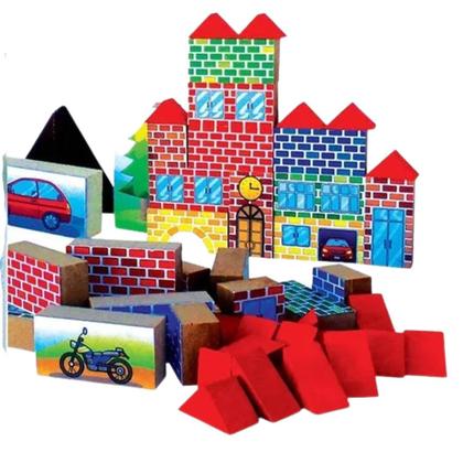 Imagem de Blocos de Construção e Arquitetura Infantil Castelinho em Madeira