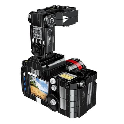 Imagem de Blocos De Construção Educativos Para Crianças, Mini Tijolos, Modelo De Câmera Vintage, Kits De