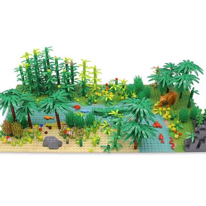 Imagem de Blocos de construção Feleph Rainforest Jungle com 2 placas de base
