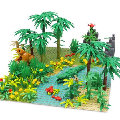 Imagem de Blocos de construção Feleph Rainforest Jungle com 2 placas de base