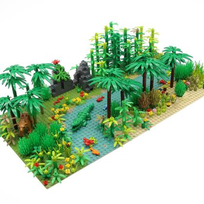 Imagem de Blocos de construção Feleph Rainforest Jungle com 2 placas de base