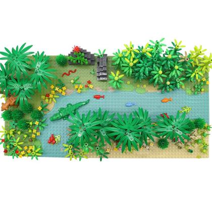Imagem de Blocos de construção Feleph Rainforest Jungle com 2 placas de base