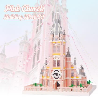 Imagem de Blocos de construção Geniteen Micro Mini Pink Church Model