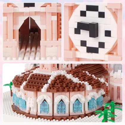 Imagem de Blocos de construção Geniteen Micro Mini Pink Church Model