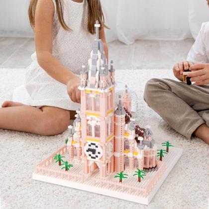 Imagem de Blocos de construção Geniteen Micro Mini Pink Church Model