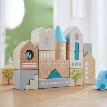 Imagem de Blocos de construção HABA Bad Rodach Conjunto de blocos de madeira de 18 peças