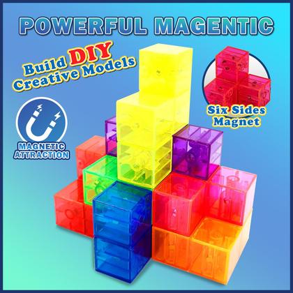 Imagem de Blocos de construção magnéticos coskehan STEM Magic 3D Puzzle 7 unidades