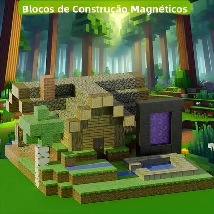 Imagem de Blocos De Construção Magnéticos DIY Para Crianças, Conjunto Arquitetônico, Brinquedo Criativo Para