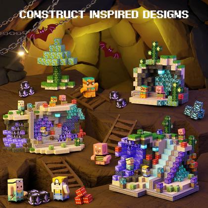 Imagem de Blocos de construção magnéticos GoBidex Magwonder World 100PCS