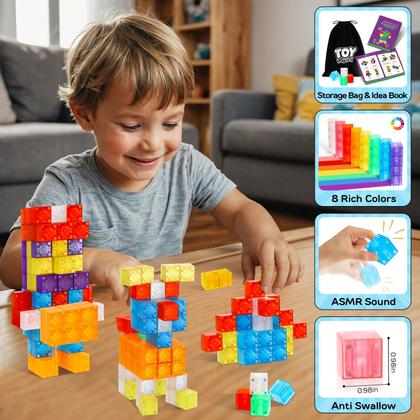 Imagem de Blocos de construção magnéticos TOY Life 36 unidades para crianças de 3 a 8 anos