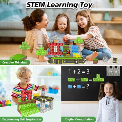 Imagem de Blocos de construção magnéticos WSHIMIN Build Mine World 100 unidades