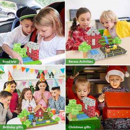 Imagem de Blocos de construção magnéticos WSHIMIN Build Mine World 100 unidades