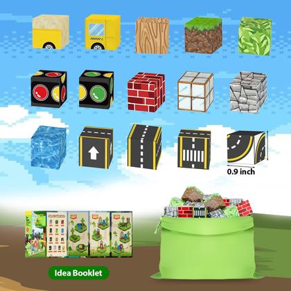 Imagem de Blocos de construção magnéticos WSHIMIN Build Mine World 100 unidades