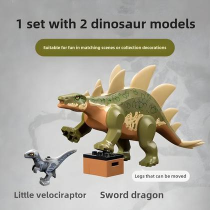 Imagem de Blocos De Dinossauro Descoberta De Estegossauro, Parque Mundial Infantil, Brinquedo, Presente De