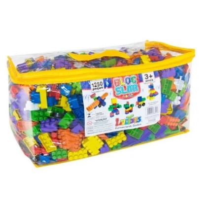 Imagem de Blocos De Montar 1250 Peças Monte Fácil Brinquedo Educativo Didatico Pedagogico